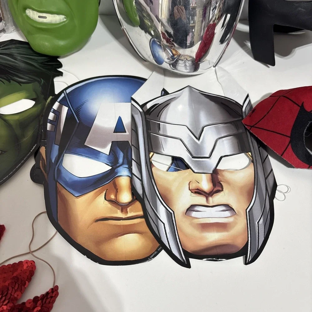 Paper Halloween Star Wars Hulk Masks‎ & Batman Rubber Mask Spider Man & More - Picture 7 of 15